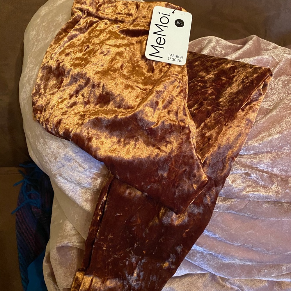 Velour Leggings - Rust color